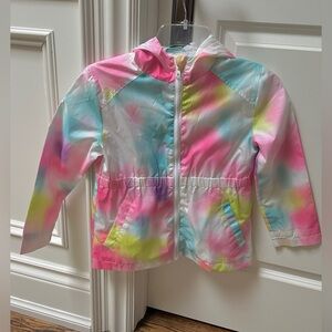 C&C California Kids Pastel Tie-Dye Hooded Jacket Windbreaker Sz 6